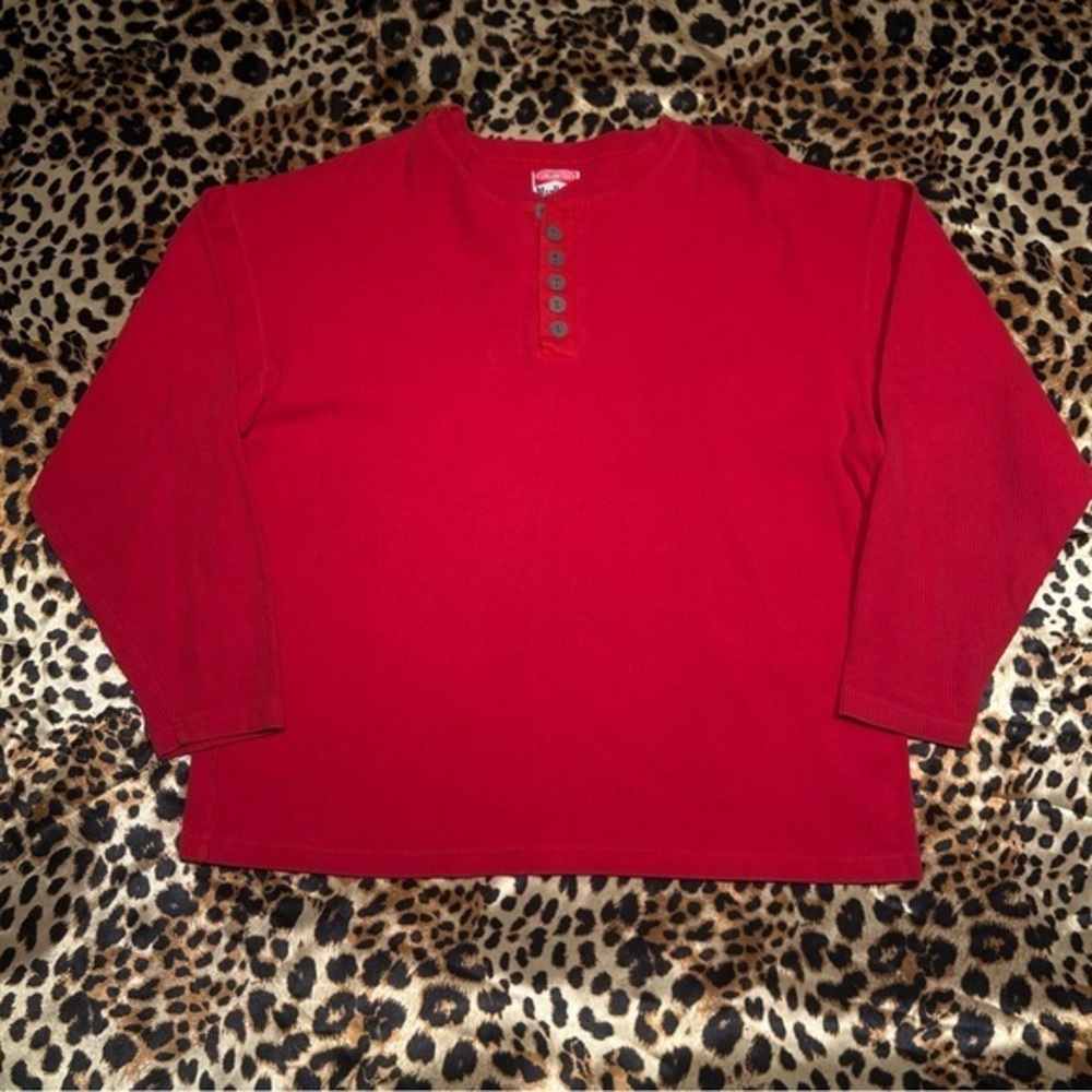 Vintage Marlboro Red Henley Thermal Long Sleeve Shirt